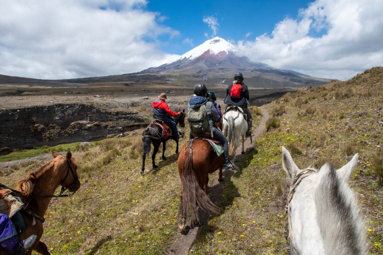 Randonnée à cheval dans le parc national Cotopaxi - Des chiffres et des lettres : Volcan Cotopaxi - Une histoire de Vacances en famille avec Ecuador Experience